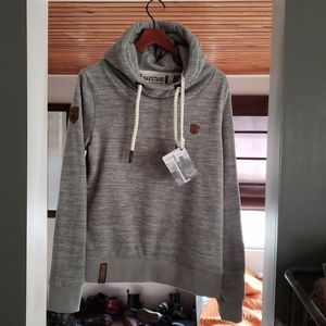 Naketano Glitzermusch III Grey Tech Fleece Hoodie